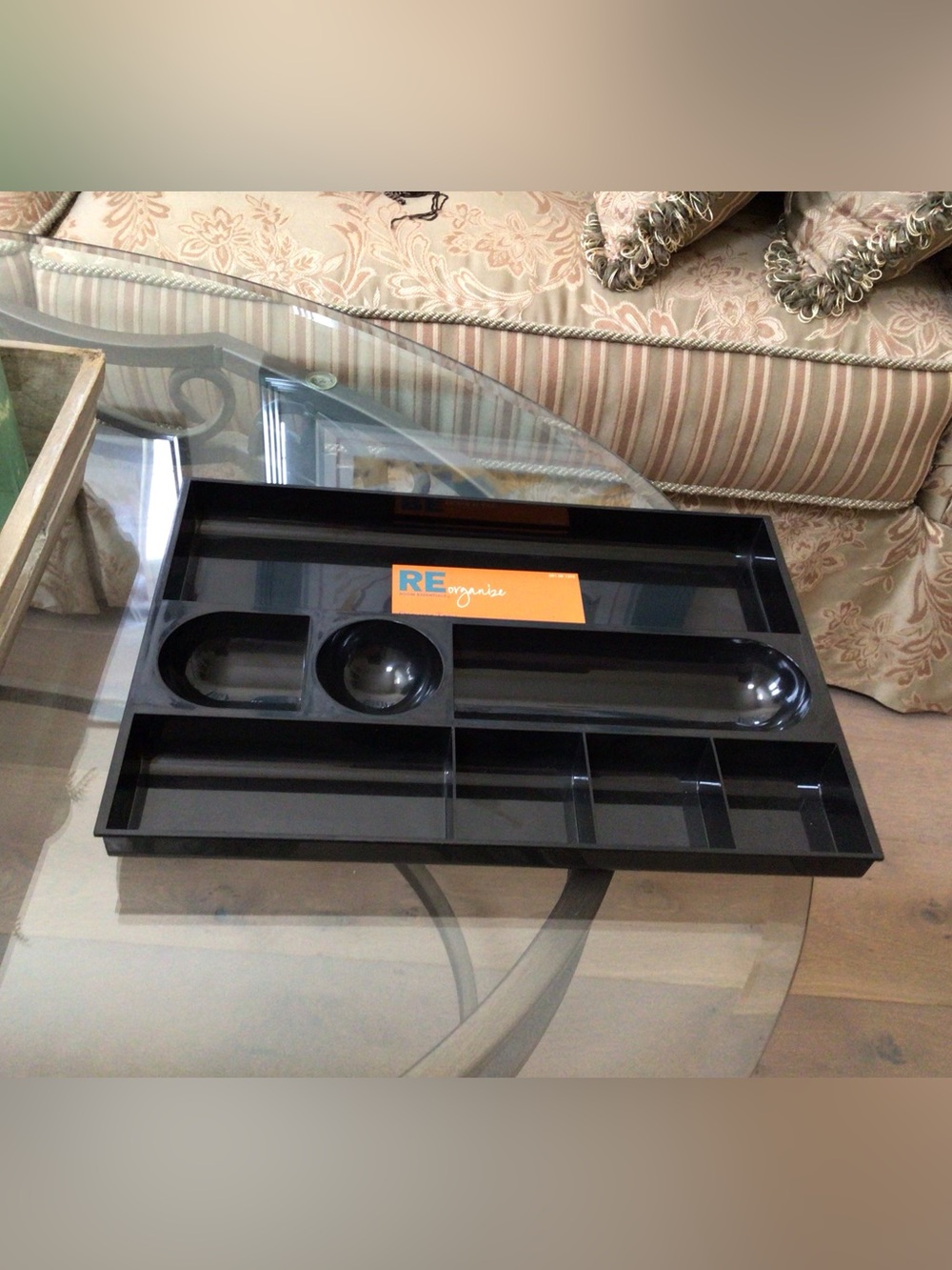 REorganize Black Drawer Tray Organizer